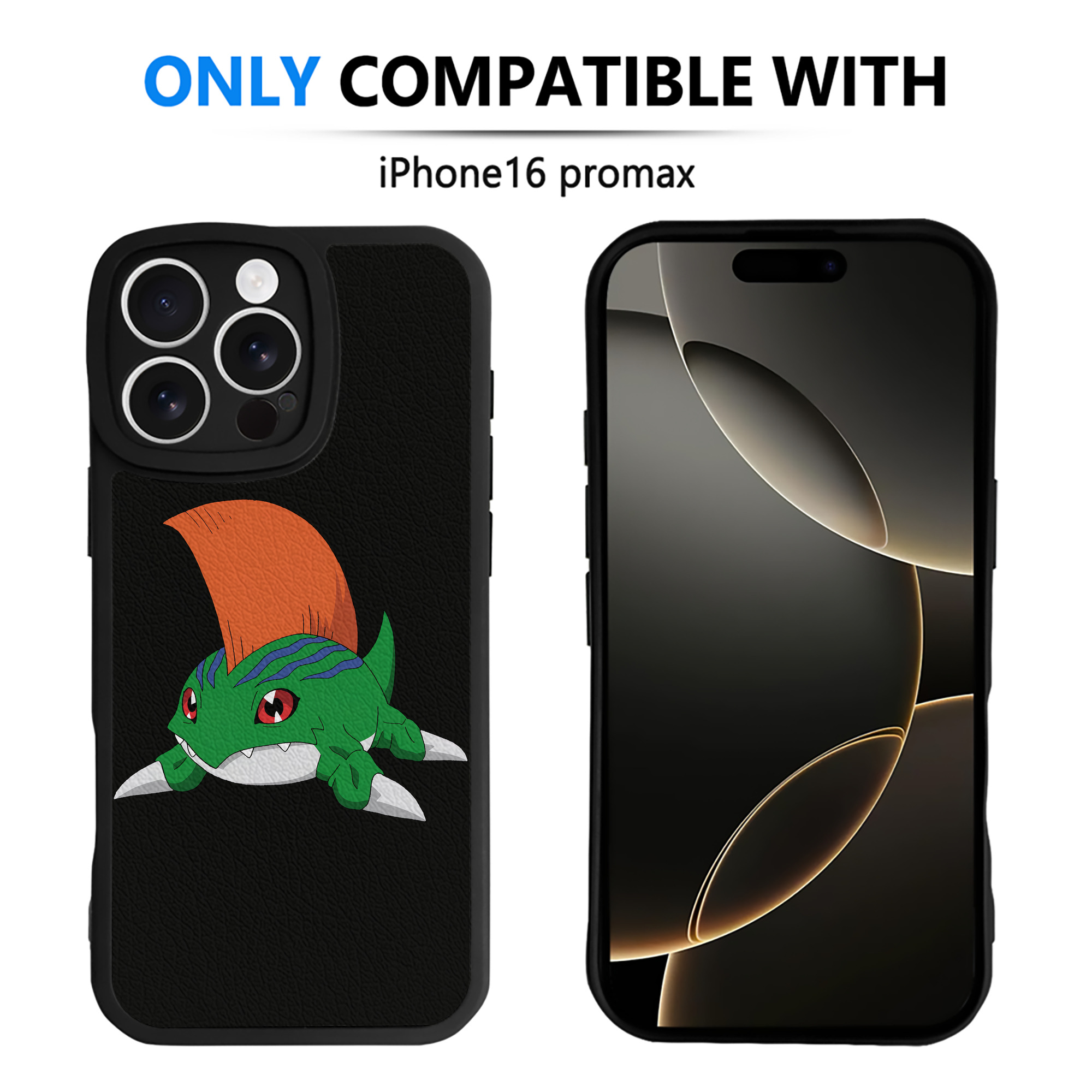 （画像用） Digimon デジタルモンスター/デジモン 【iPhone 16シリーズ対応】シリコンスマホケース（レザー調） 材質：シリコン